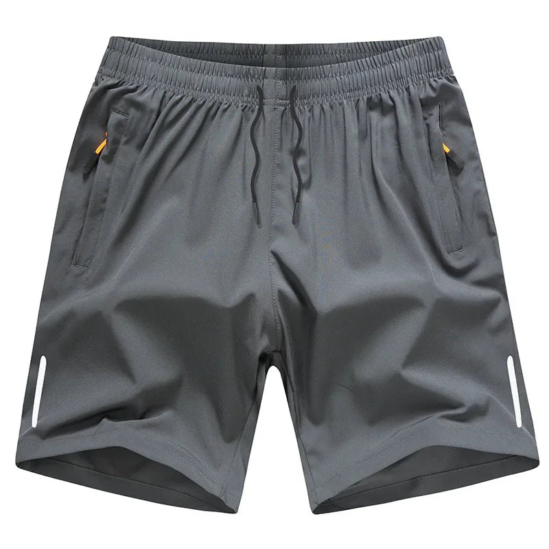 Shorts Masculino de Seda Gelada, Rápido Secagem, Respirável, para Corrida, Ginástica e Praia