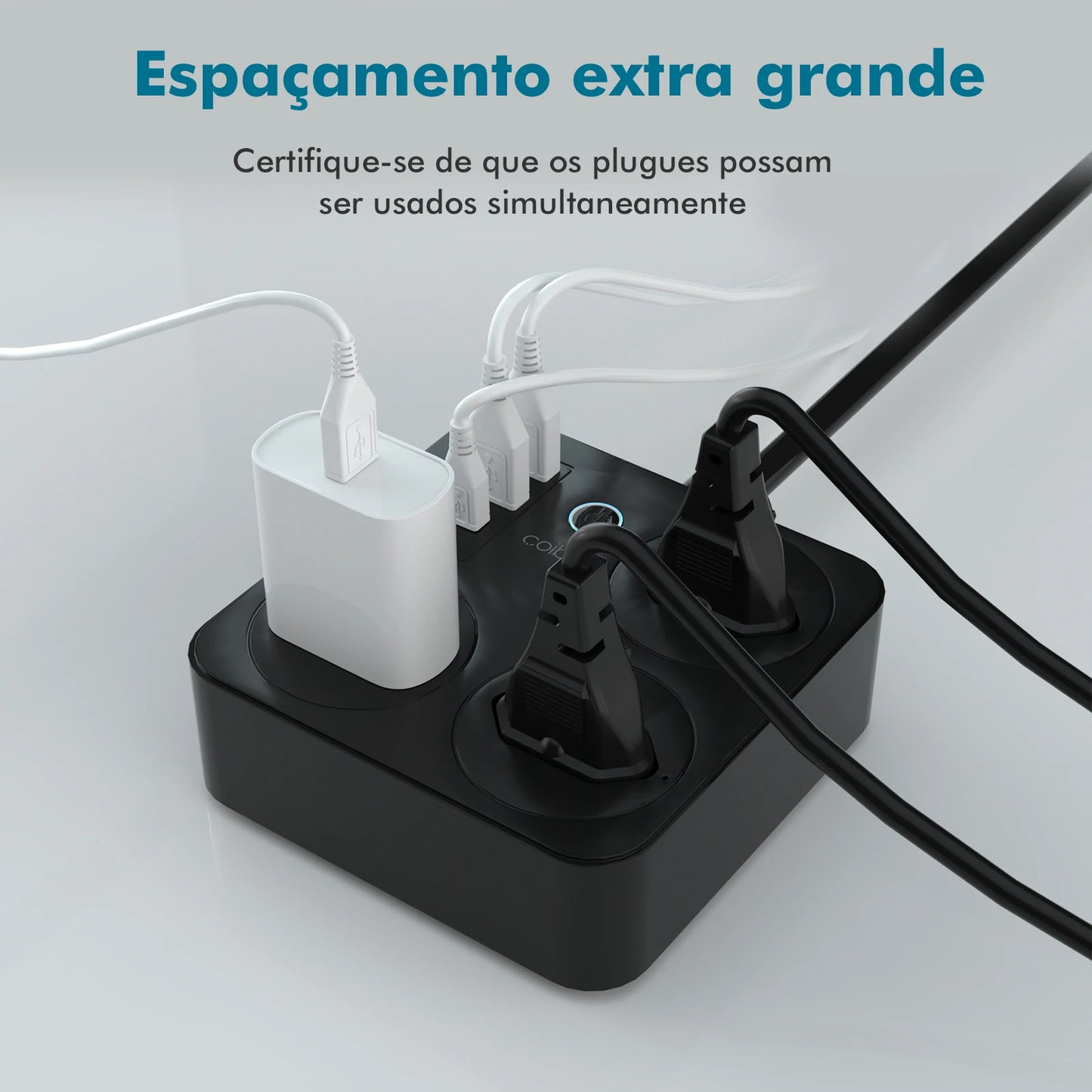 Interruptor Inteligente com Tomada, Filtro de Linha Brasil, Plugue Smart, Tomada USB, Tomada WiFi Inteligente