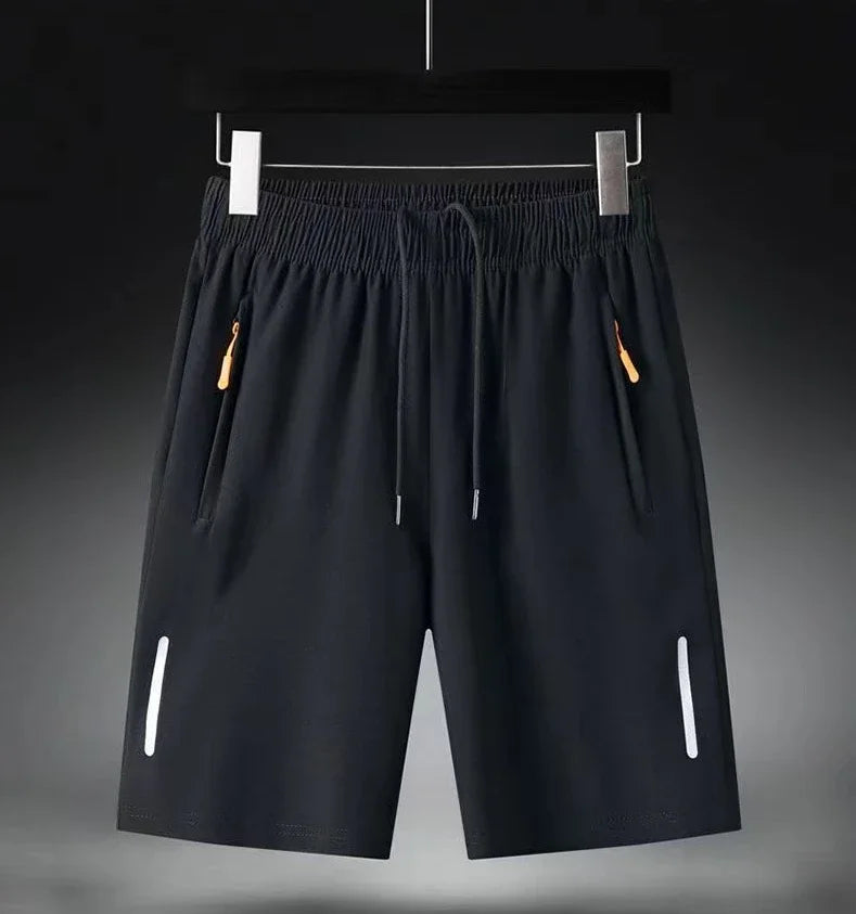 Shorts Masculino de Seda Gelada, Rápido Secagem, Respirável, para Corrida, Ginástica e Praia