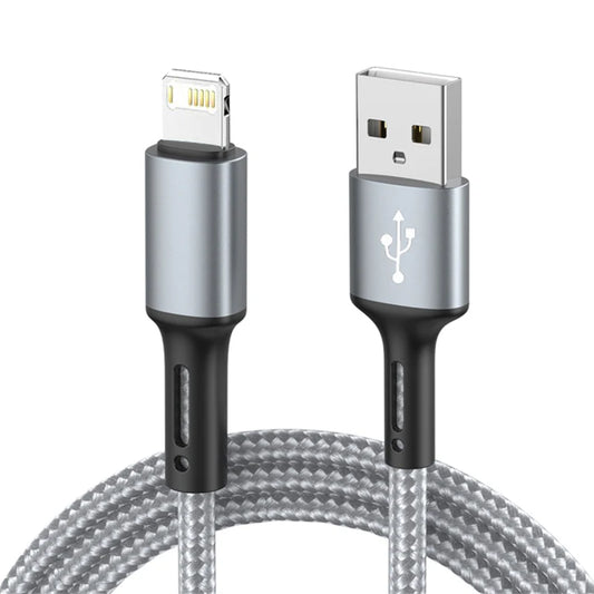 Cabo USB 3A para iPhone 14 a 6s, 2m/3m, Carregamento Rápido